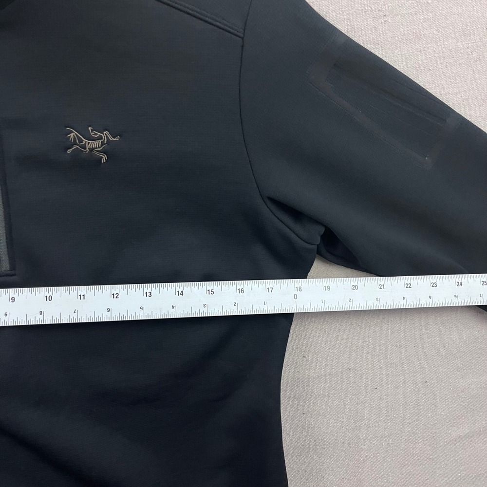 Arc'teryx Rho LT Pullover Med Black Polartec Power Stretch Quarter Zip Fleece - Picture 6 of 7